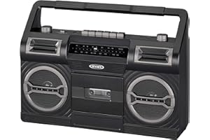 Jensen MCR-500 Portable AM/FM Radio with Cassette Player/Recorder and Built-in Speaker