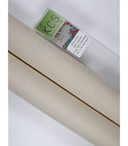 Lot De 4 Toiles Aïda 14 Carats - Coton, 30,5x45,7cm, Vert Clair, Pour Point De Croix Sans Cerceau