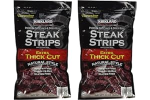 Kirkland Signature Premium Beef Steak Strips Jerky 12 Oz (2PAK)