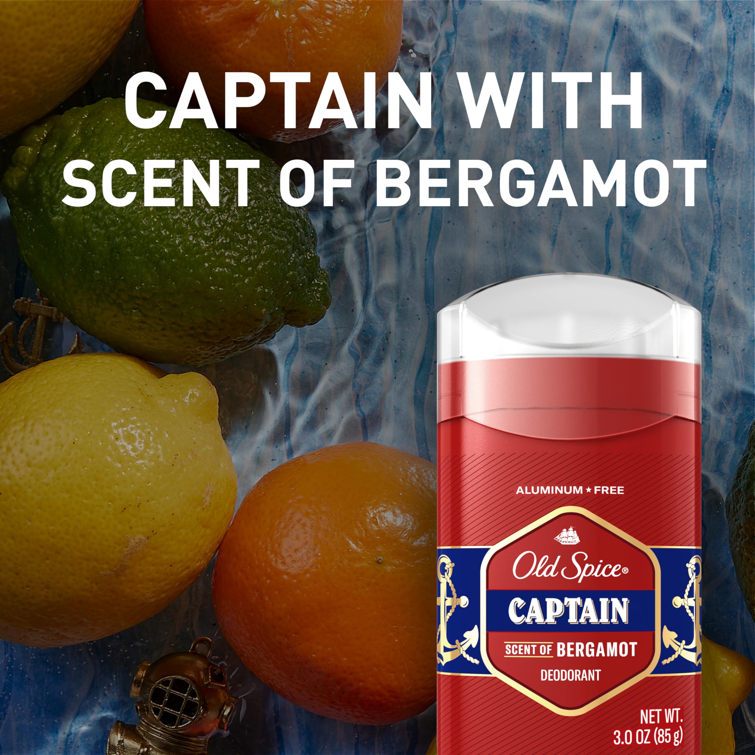 Old Spice Aluminum Free Deodorant for Men, 24/7 Odor Protection, 24/7 Freshness & Lasting Scent, Goes on Clean, 3.0 oz (Pack of 2)