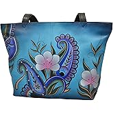 Anna by Anuschka Women Hand Painted Genuine Leather Large Tote