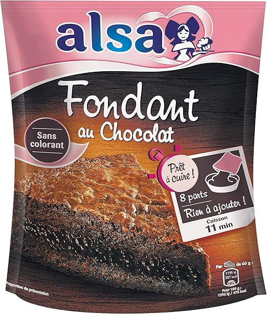 Alsa Preparation A Cuire Gateau Fondant Chocolat 500g Lot De 3