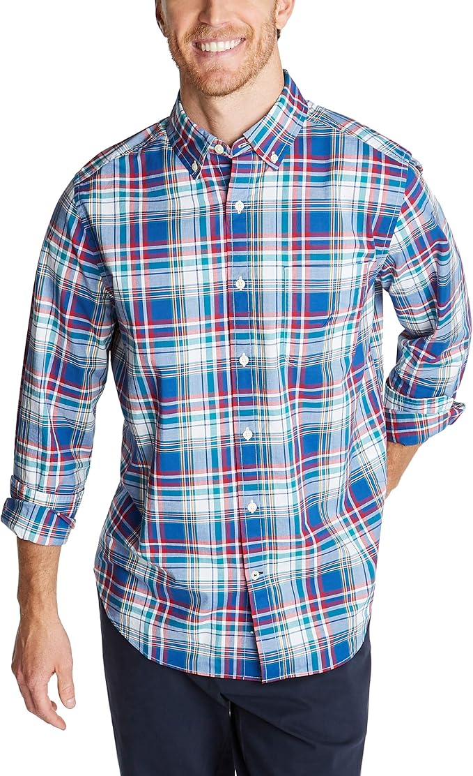 Nautica Hombre Camisa A Cuadros Azules Blue Large Amazon.co.uk