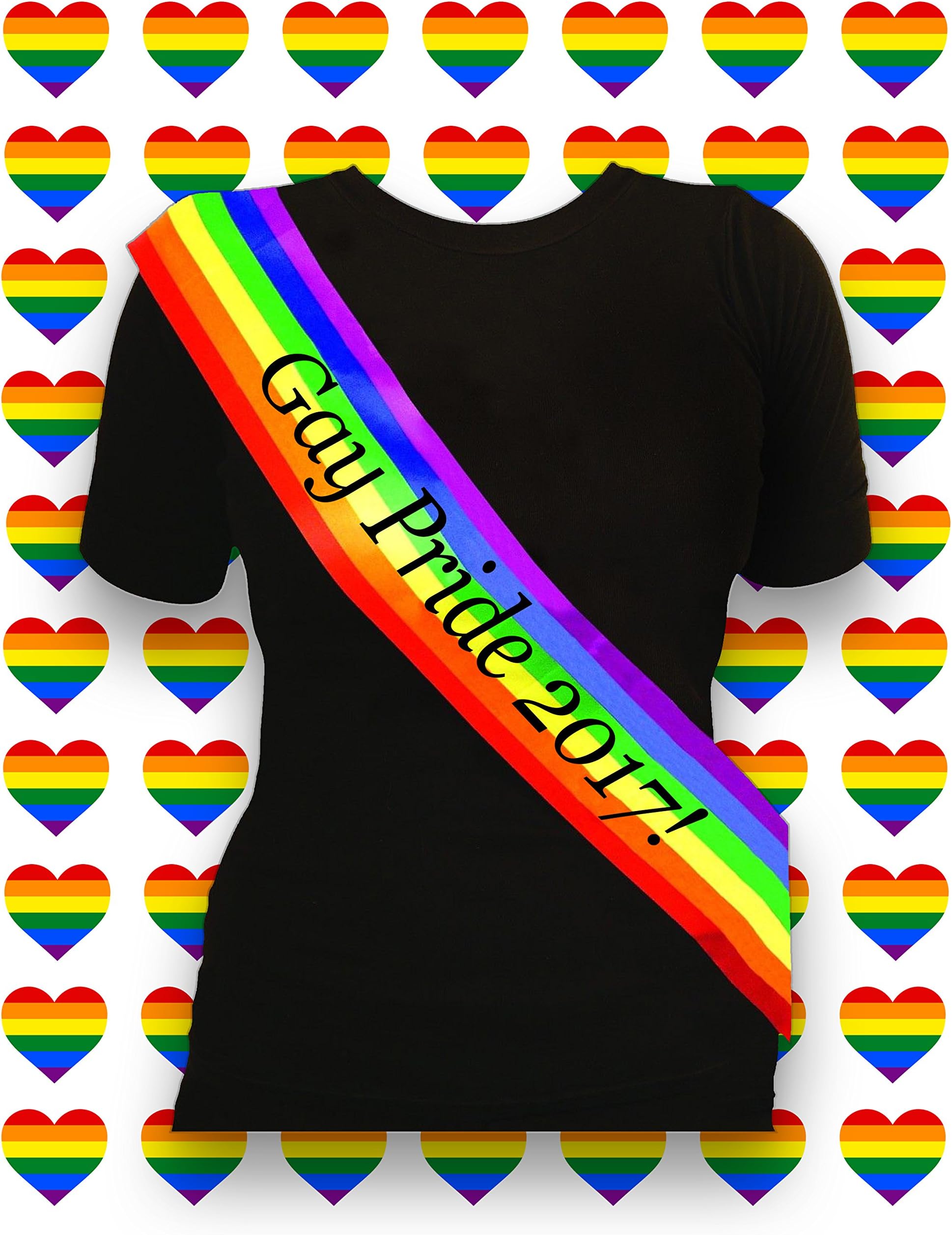Gay Pride sash Rainbow Sash - Personalised it with your choice of text,Gay Pride / Marches / LGBT / Parties & Events Unique, funny, novelty sash