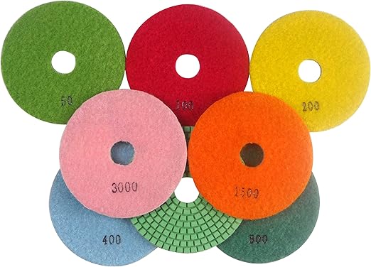 Konfor Diamond Polishing Pads 5 Wet Dry Abrasive Tool For Marble
