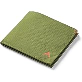 Allett Nylon Front Pocket ID Wallet, Cala Green | Vegan Front Pocket Bifold | Made With Moisture Wicking Nylon | Holds Up +/- 12 Cards