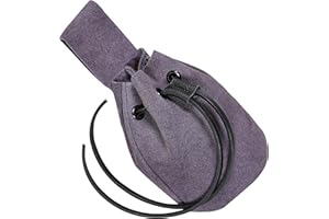 Mythrojan Medieval Drawstring Belt Bag, Ideal for SCA LARP Reenactment & Ren Fair