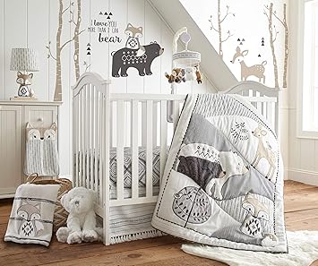 woodland themed nursery bedding
