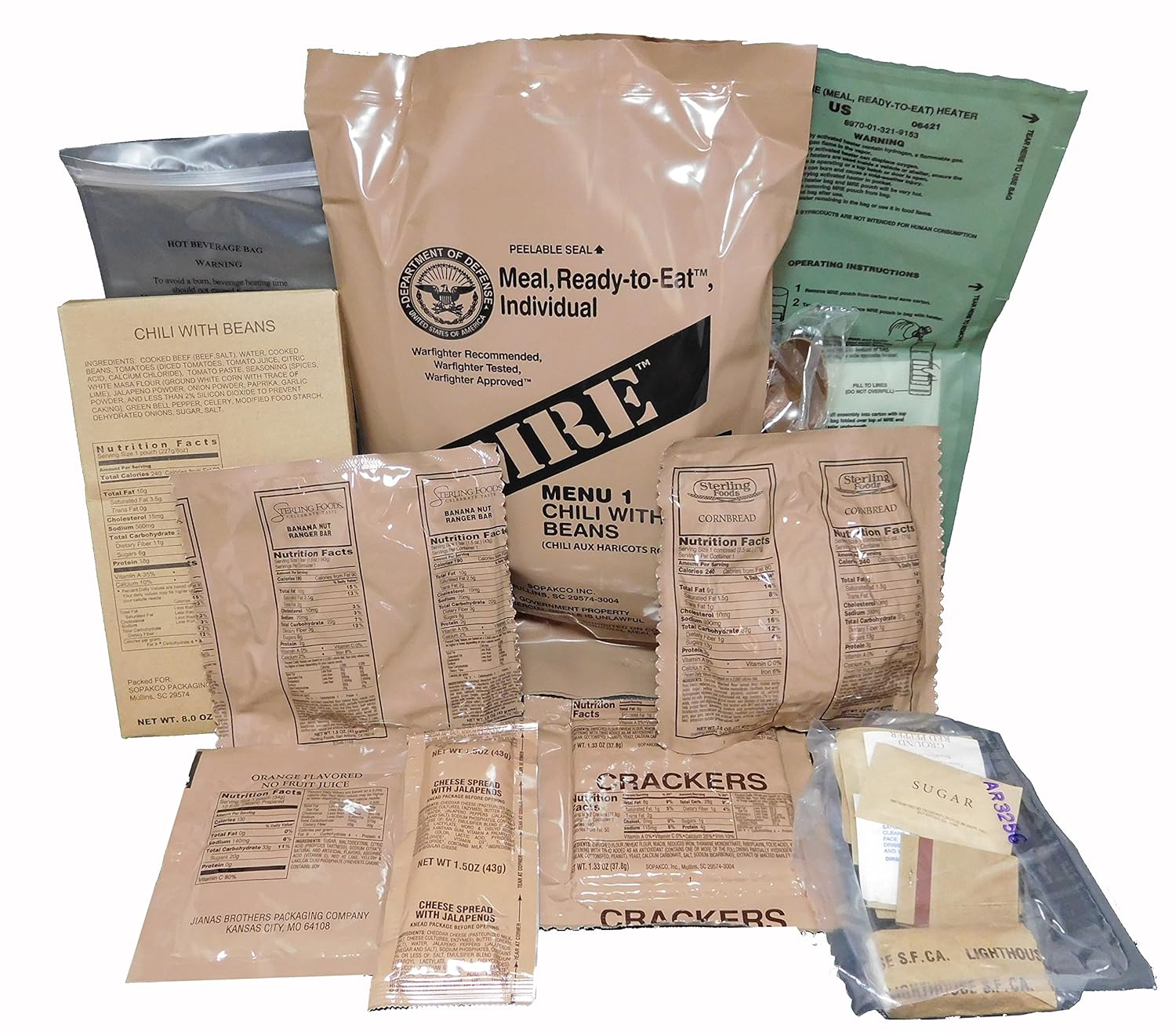 MREs (Meals ReadytoEat) Genuine U.S. Military Surplus (1 Pack