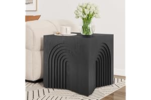 Merax Wood End Table Sofa Side Table 18.9"x19.29" Small Accent Coffee Table for Small Spaces, Living Room, Bedroom, Modern Ar