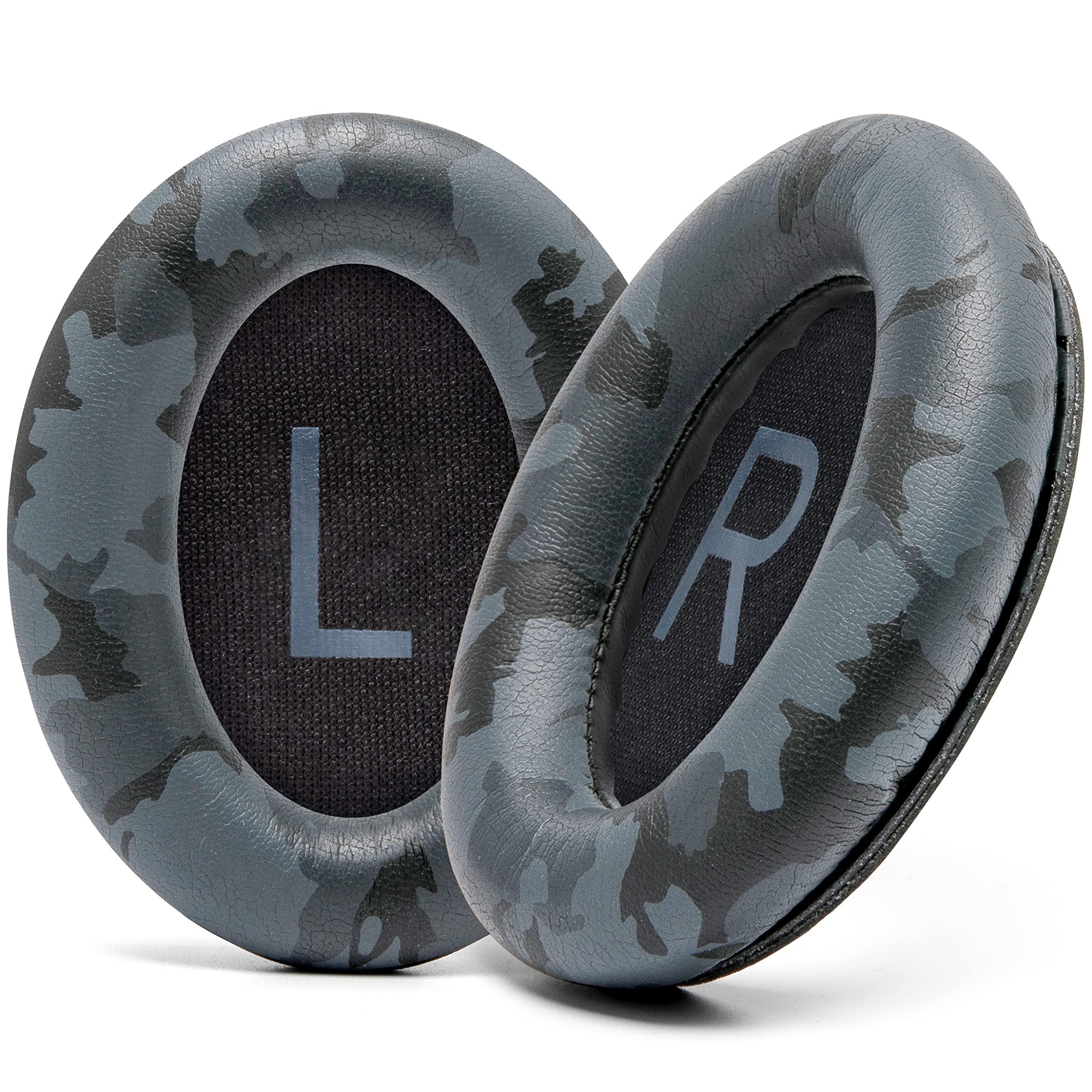 WC Wicked Cushions Extra Thick Replacement Ear Cushions for Bose QC45 (QuietComfort 45) Headphones | (Black Camo)