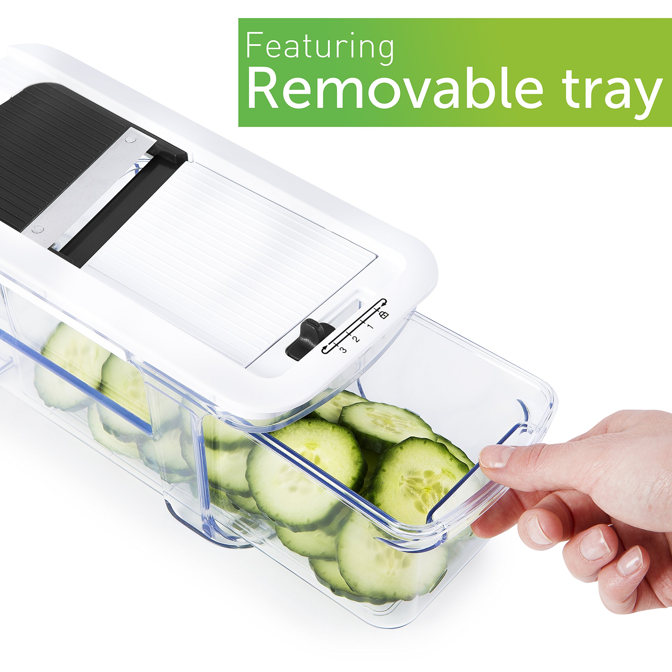 Adjustable Mandoline Slicer with Spiralizer Vegetable Slicer Veggie