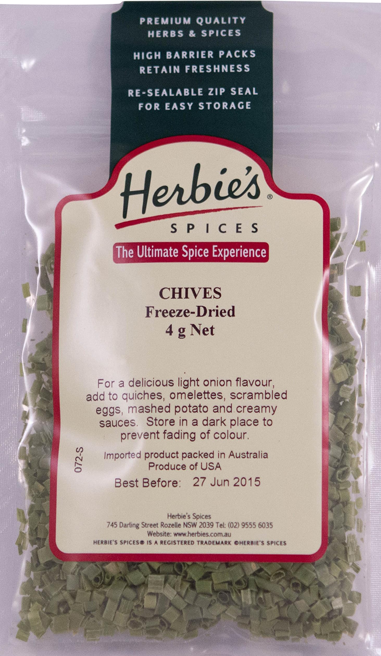Herbie's Spices Chives Freeze-Dried - 4g