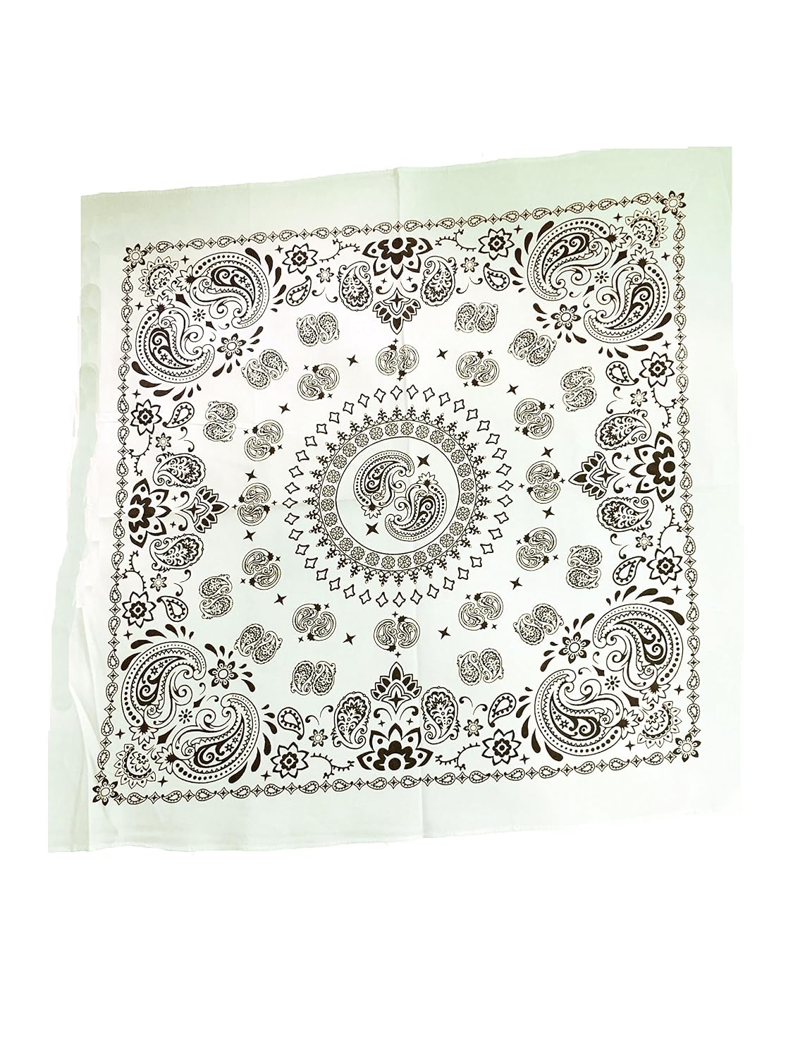 3 pieces of off white bandanas printed bandanas cotton bandanas unisex bandanas paisley bandanas men bandanas gents bandanas cowboys bandanas bikers bandanas