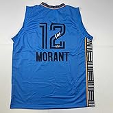 Facsimile Autographed Ja Morant Memphis Light Blue Reprint Laser Auto Basketball Jersey Size Men's XL