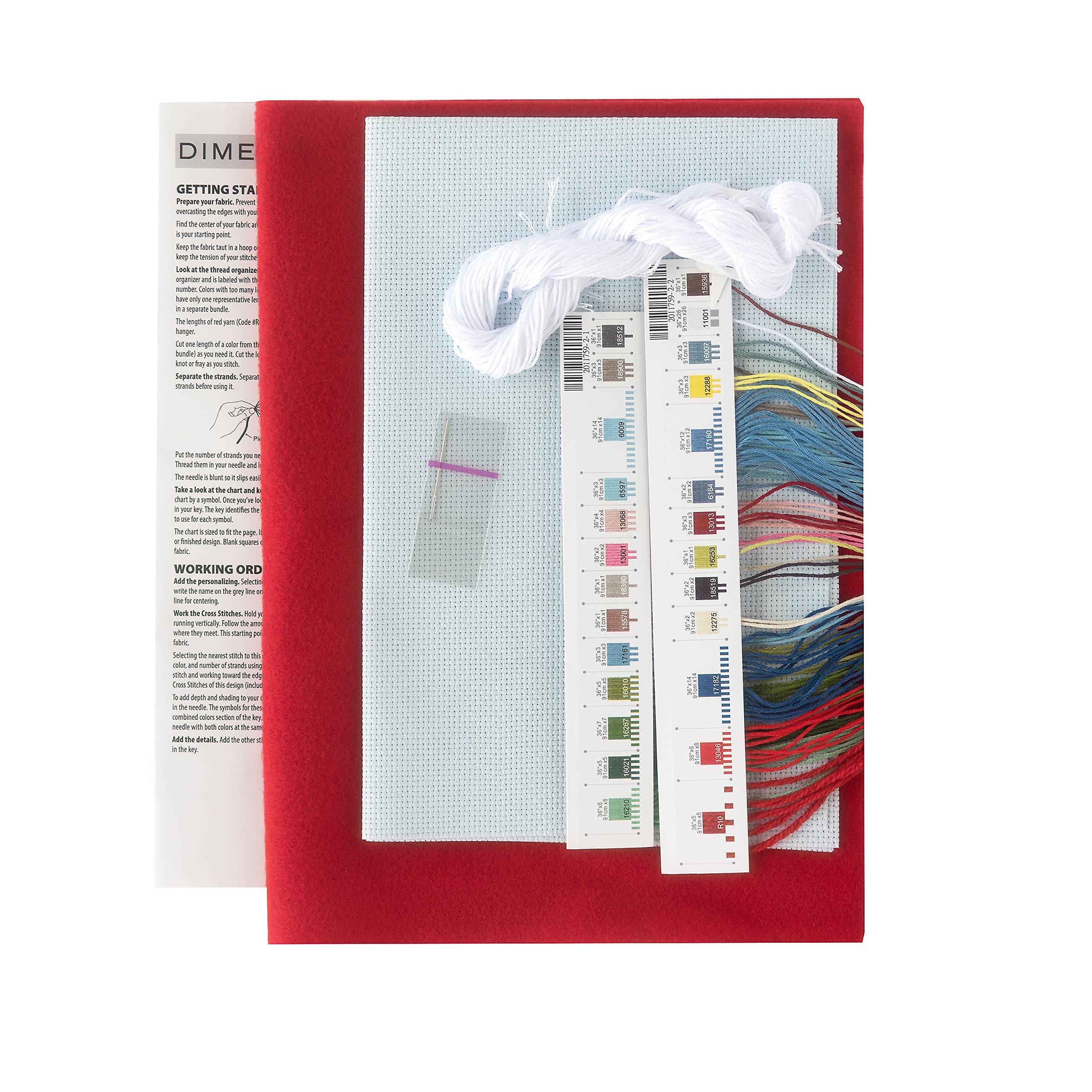 Dimensions Skating Counted Cross Stitch Christmas Stocking Kit, 16