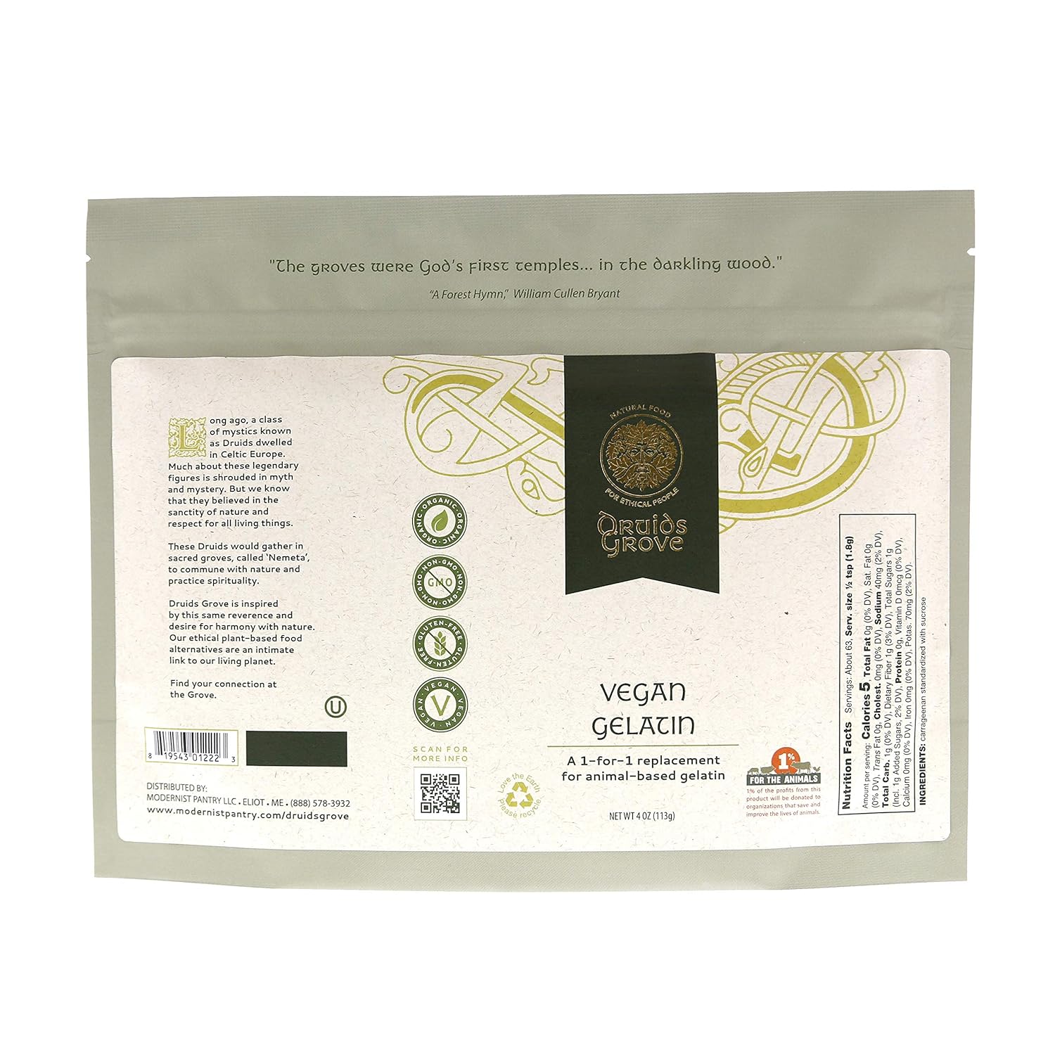 Amazon Com Druids Grove Vegan Gelatin Vegan Non Gmo