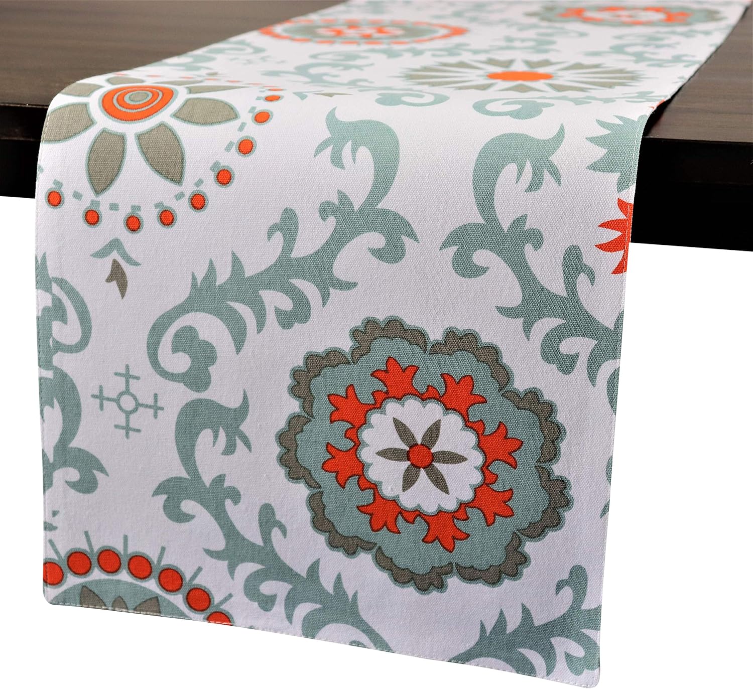 Best orange chevron table runner