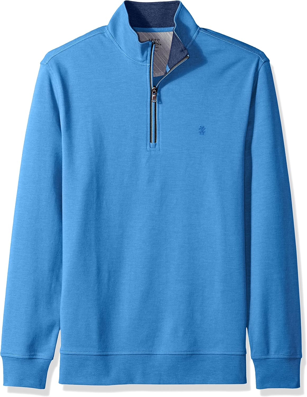 IZOD Men's Saltwater 1/4 Zip Long Sleeve Fleece Pullover Sweater, Blue