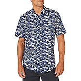 Amazon Essentials Men's Regular-Fit Short-Sleeve Print Shirt