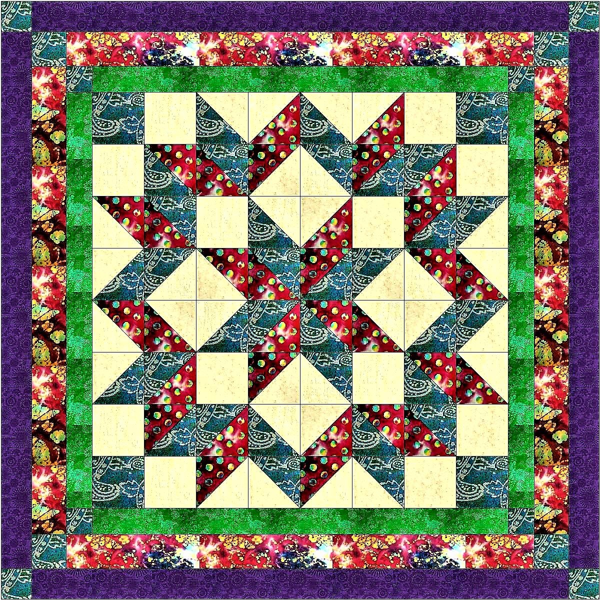 Amazon.com: Easy Quilt Kit Carpenters Wheel Batiks-ships Within 3 Business  Days!!