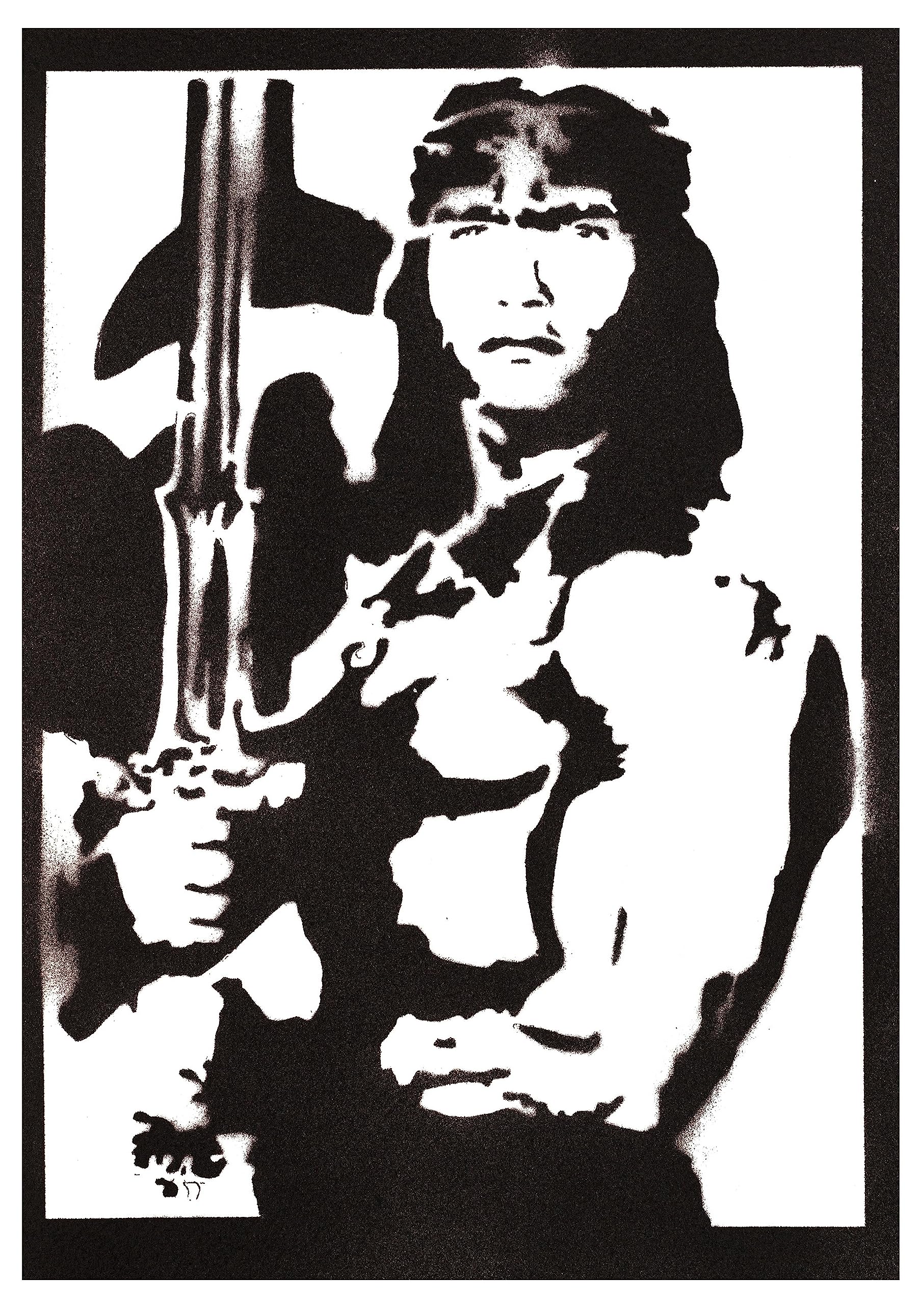 moreno-mata Real Handmade Graffiti Conan the Barbarian Films Poster Arnold Room Decor Home Wall Art Decoration Bedroom Gifts for Men and Women
