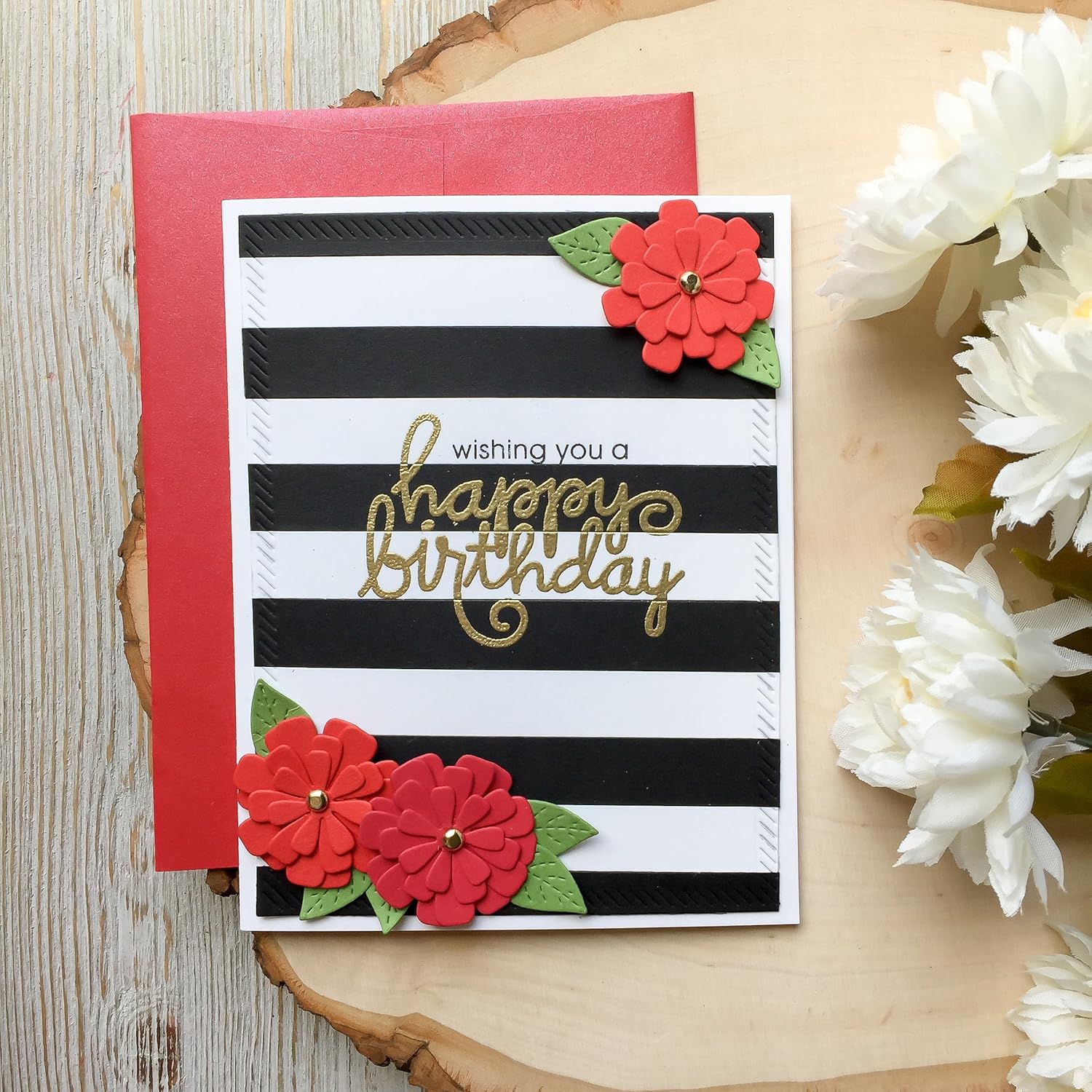 Amazon Com Gold Birthday Card Handamde Birthday Cards Birthday Card Black White Stripes Happy Birthday Happy Birthday Card Handmade