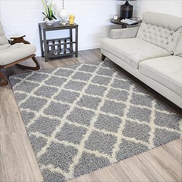 Rugs Home Furniture Diy Large Soft Shaggy Moroccan Rug Black