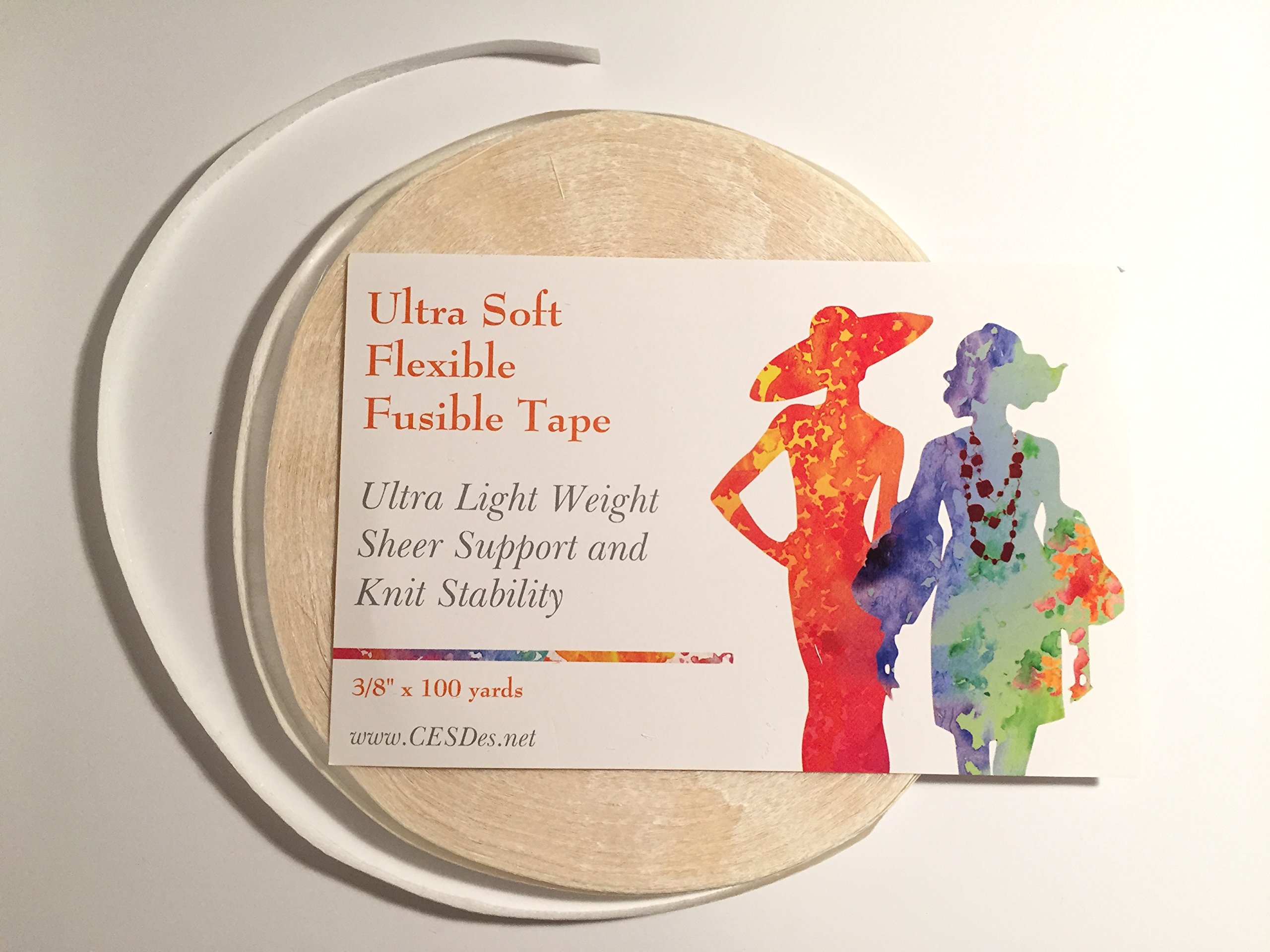 100 yds 3/8" Fusible Tape Ultra Soft Paper Backed  Hem Tape