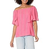 Trina Turk Womens Flutter Sleeve BlouseBlouse