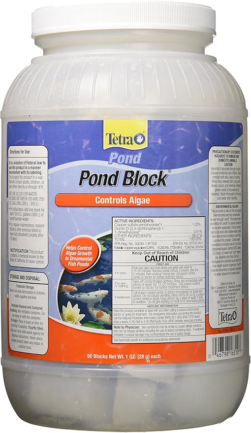 Amazon Com Tetrapond 16310 Algae Control Pond Block 1 Ounce 50 Count Pet Supplies