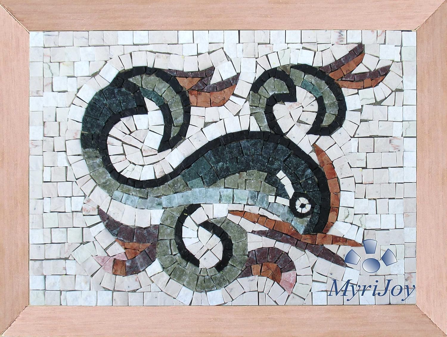DIY Mosaic craft kit Dolphin Italian marble mosaic tiles Make your