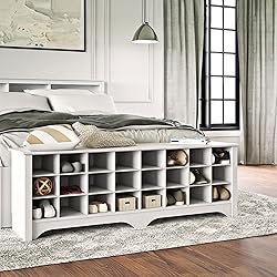 Prepac White Hall Bench with Storage and