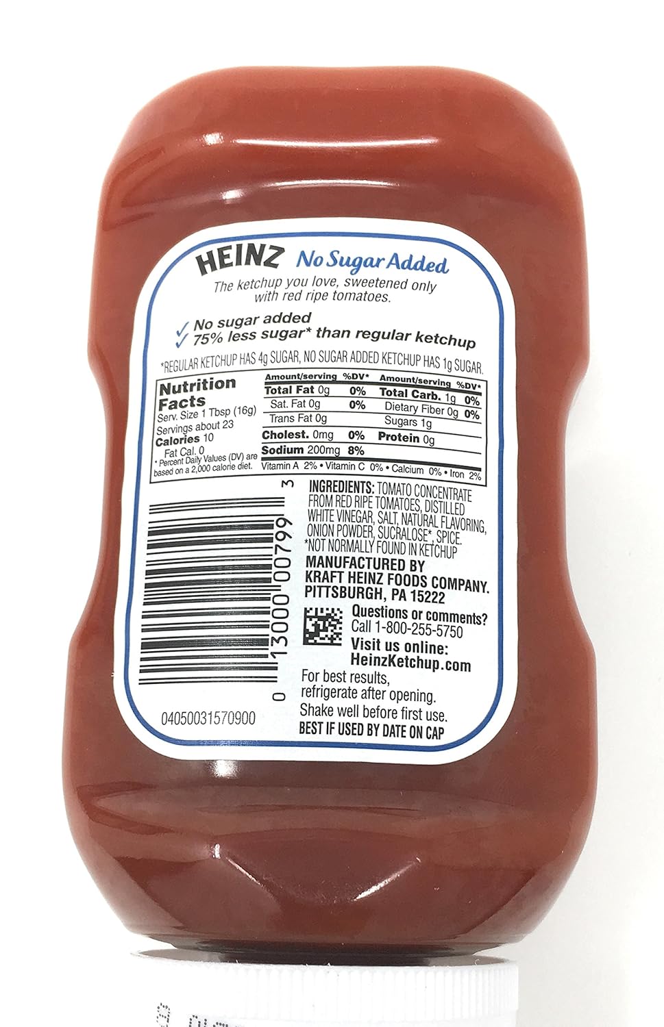 Heinz No Sugar Added Ketchup Nutrition Facts Besto Blog
