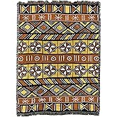 Pure Country Weavers Bogolan Mud Cloth Blanket XL - African Cultural Gift Tapestry Throw Woven from Cotton - Made in The USA (82x62)