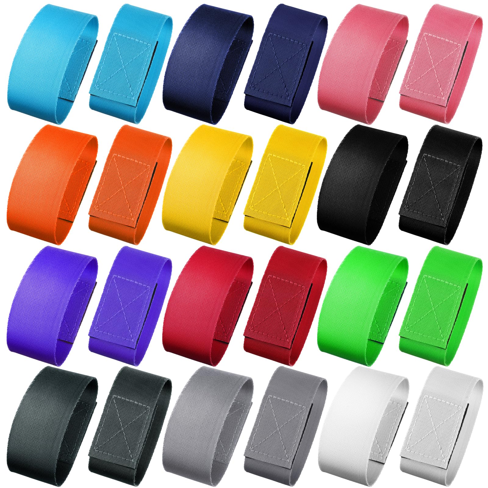 Photo 1 of 12 Pairs Solid Color Sports Clips for Shirts - Sleeve Holders, Soccer, Softball, Baseball Ties and Straps for T-Shirts, Adult Activities (Multicolored)