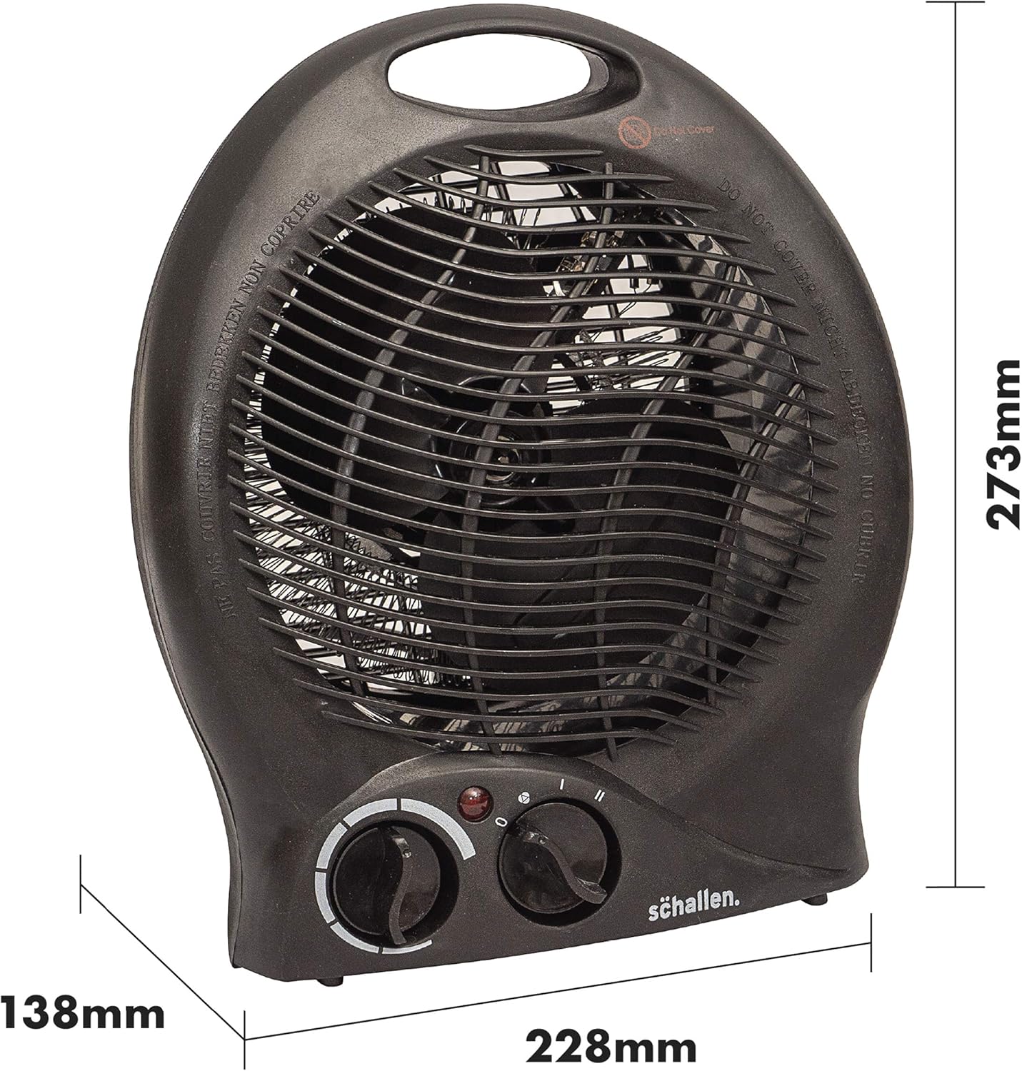 2 X 2000W ELECTRIC PORTABLE SILENT FAN HEATERS HOT /& COOL ...