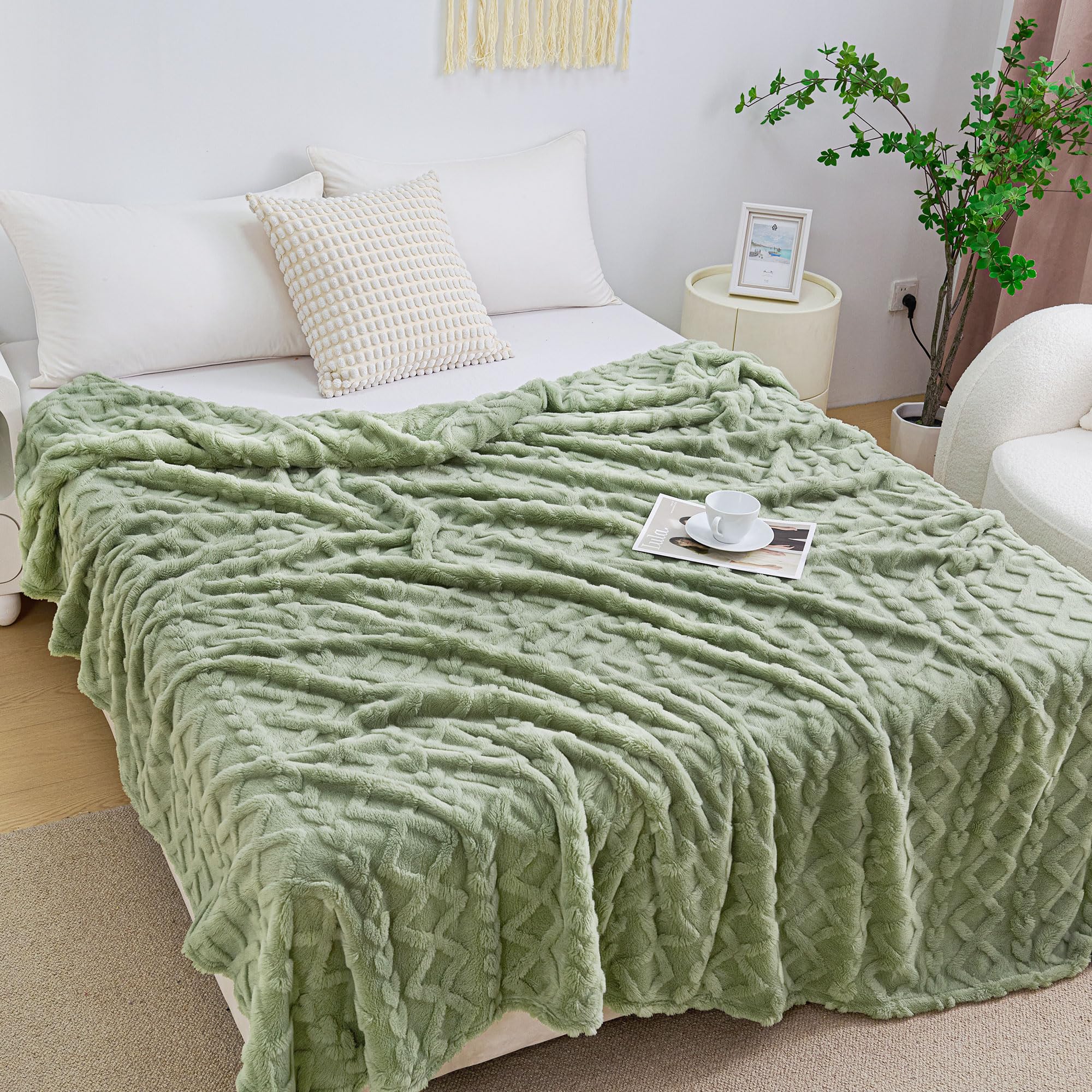 Aganear Fleece Blanket Queen Size - Plush Fuzzy
