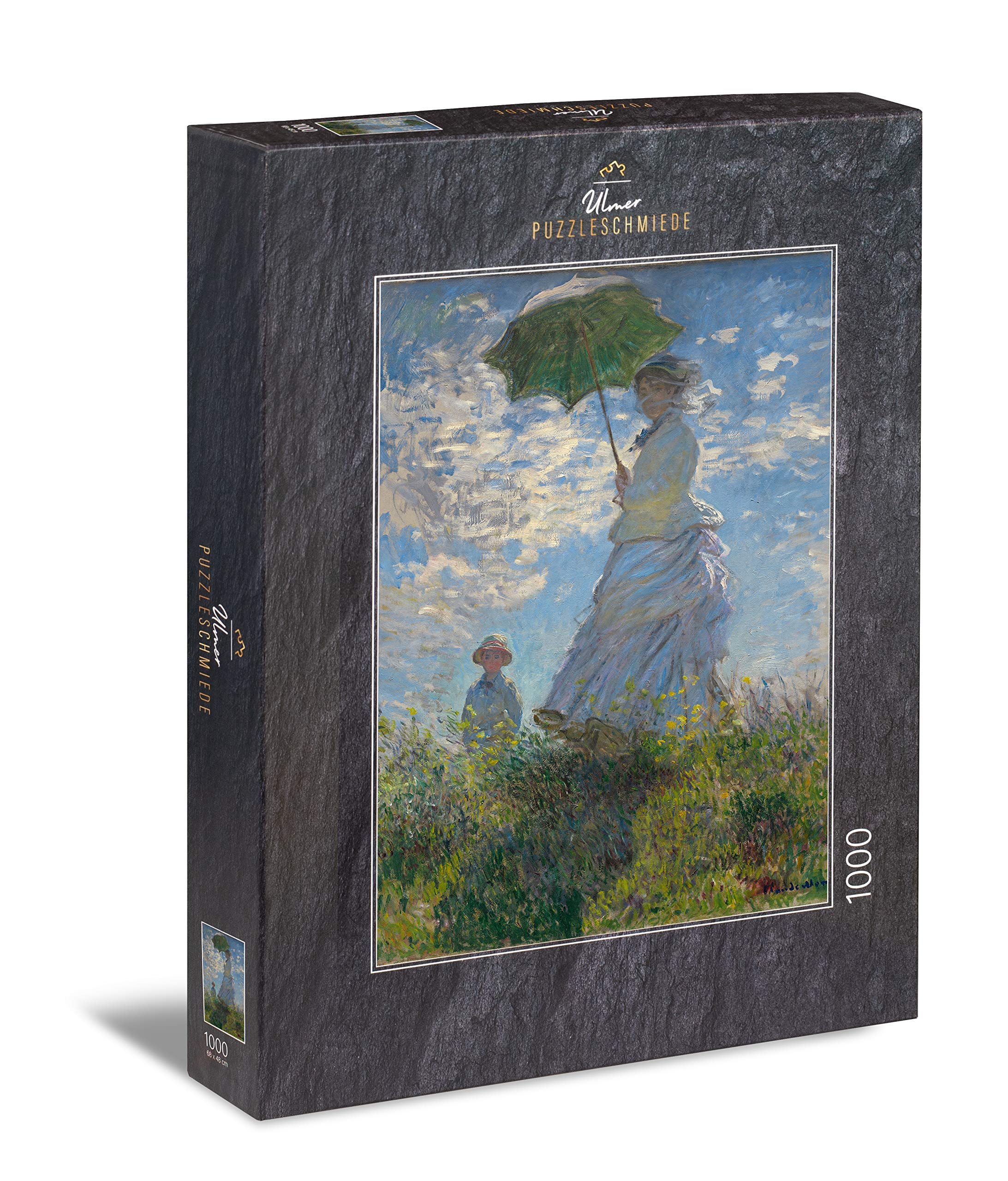 Ulmer Puzzleschmiede - Puzzle "Claude Monet, Femme à l'ombrelle" - 1000 pieces jigsaw puzzle - the famous painting by Claude Monet (1875)