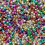 Amaney 500Pcs 6x9mm Mixed Colors Plastic Pony Beads