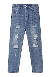 MZNBURAM Men's Non-Stretch Regular Fit Straight-Leg