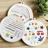 Myfelicity Embroidery Beginners Stitch Practice Kit 3 Starter Kits Learn 30 view 4