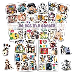 WESILY Pack 50 PCS Drawing Art Painting Stickers