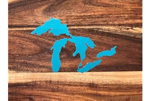 NUDGE PRINTING Great Lakes Sticker Michigan Car Decal Premium Heavy-Duty Weatherproof Vinyl for Bumpers, Windows, Laptops, Water Bottles or Coolers (Aqua Teal, Standard)