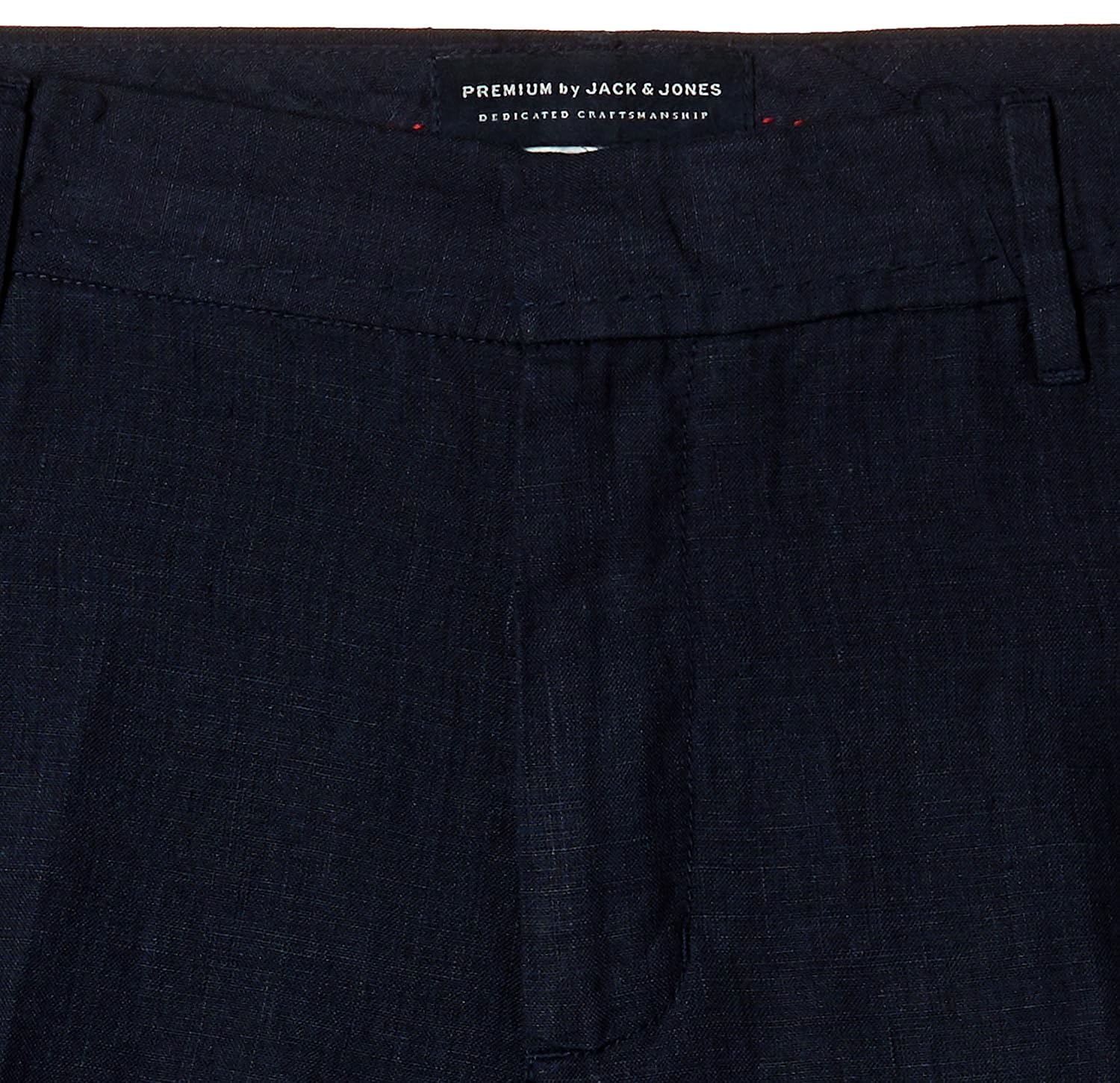 jack & jones men's slim fit linen formal trousers