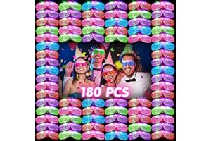 HONLYNE 180 PCS Light Up Glasses, Glow In The Dark Party Supplies, LED Glasses, Neon Flashing Glasses Bulk for Kids and Adults, Glow Glasses for Glow Party, Wedding, Birthday, Halloween, Rave Carnival
