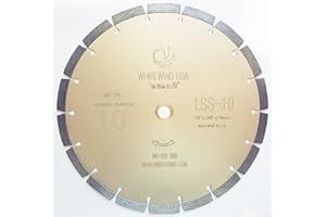 Whirlwind USA LSS 10 Diamond Saw Blades 10 Inch,General Purpose Power Dry or Wet Cutting Saw Blade,for Concrete Granite Stone Brick Masonry (10")