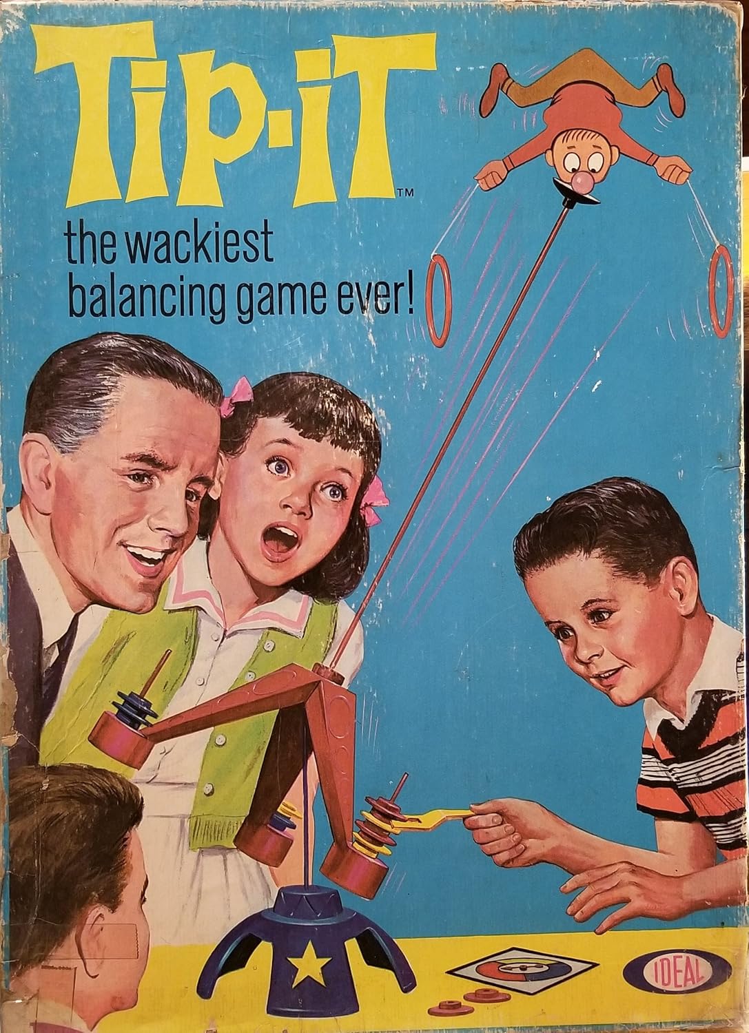 Amazon Com Tip It The Original Vintage 1965 Tipping Game From Ideal Toys Games