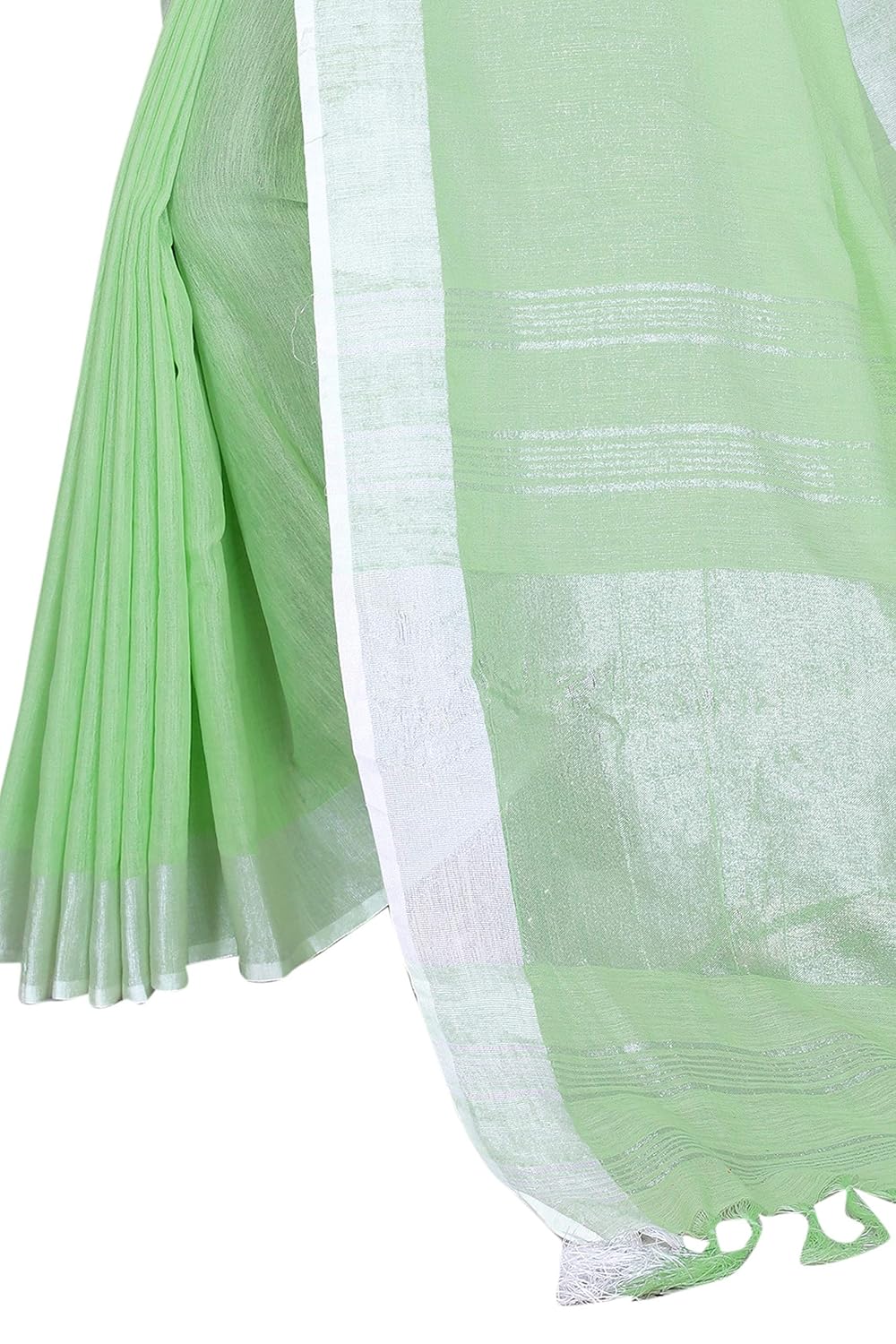 perfectblue women's linen saree with blouse piece (plainlinenvariation)