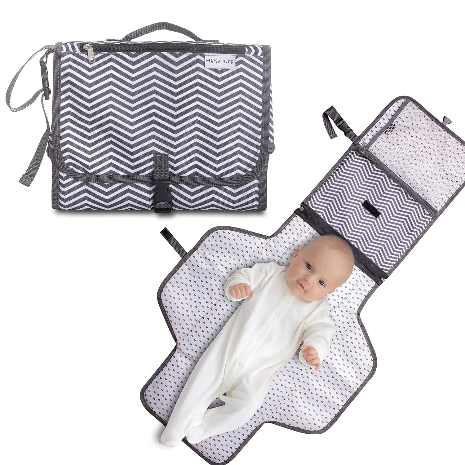 Mama Duck Portable Changing Pad Detachable And Foldable Travel Changing Mat Ideal Registry Baby Shower